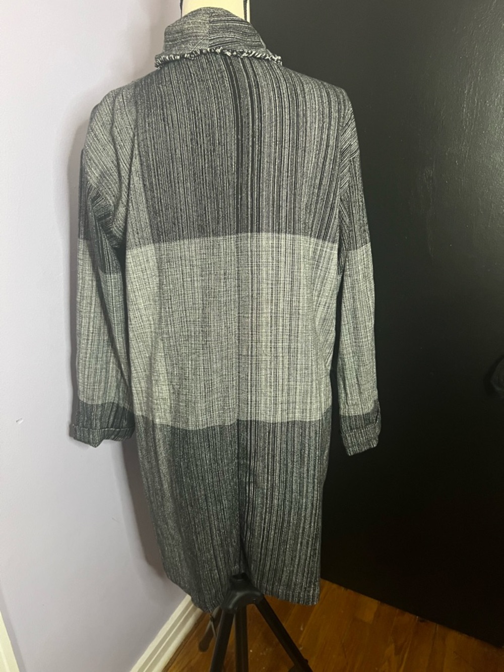 Eileen Fisher Colorblock Shawl Collar Jacket - Picture 3 of 7